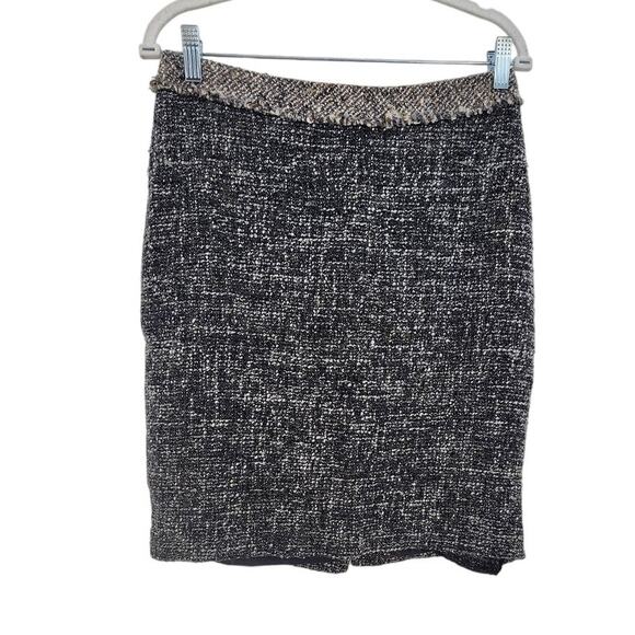 Rebecca Taylor Tweed Pencil Skirt Brown Grey Black Size‎ 8 - Picture 1 of 8
